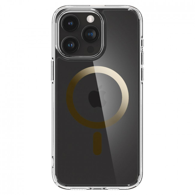 Spigen iPhone 15 Pro Ultra Hybrid Mag Σκληρή Θήκη με Πλαίσιο Σιλικόνης Και MagSafe - Gold