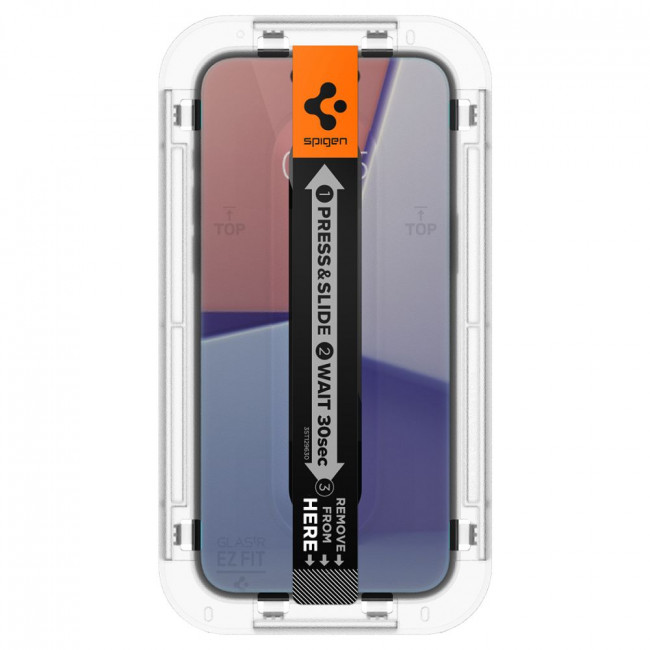 Spigen iPhone 15 Plus Glas.TR Privacy EZ Fit 2.5D 9H Αντιχαρακτικό Γυαλί Οθόνης - 2 Τεμάχια - Clear / Black - AGL06885