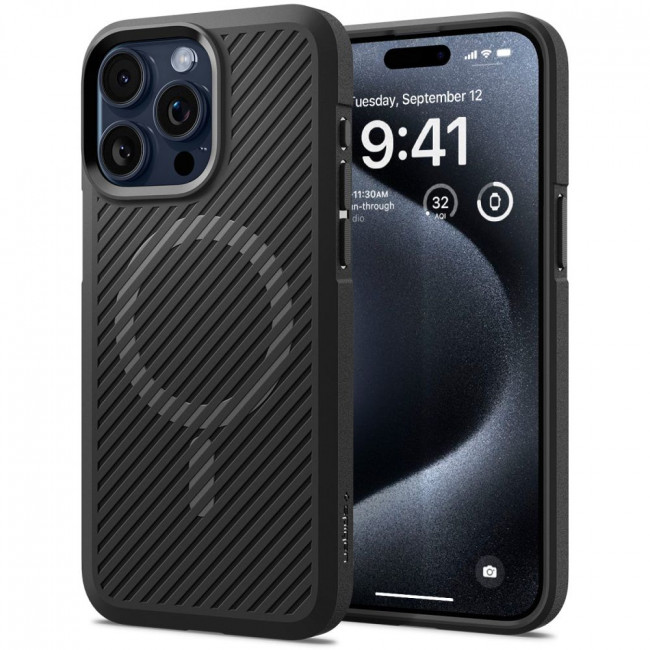 Spigen iPhone 15 Pro Core Armor Mag Θήκη TPU με MagSafe - Matte Black