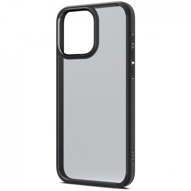 Spigen iPhone 15 Pro Ultra Hybrid Σκληρή Θήκη με Πλαίσιο Σιλικόνης - Frost Black