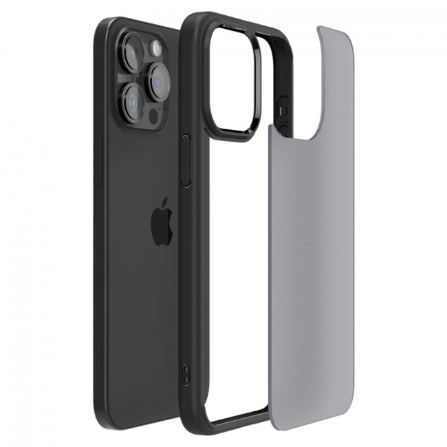 Spigen iPhone 15 Pro Ultra Hybrid Σκληρή Θήκη με Πλαίσιο Σιλικόνης - Frost Black