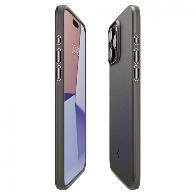 Spigen iPhone 15 Pro Thin Fit Σκληρή Θήκη - Gunmetal