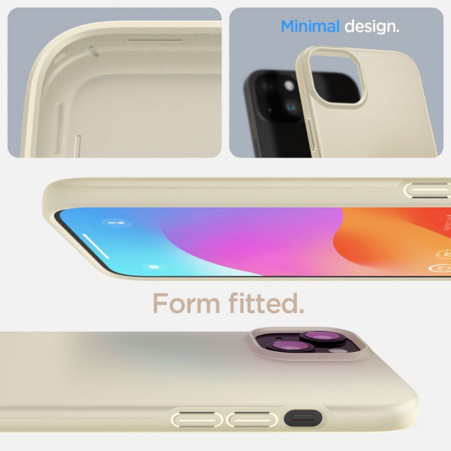 Spigen iPhone 15 Thin Fit Σκληρή Θήκη - Mute Beige