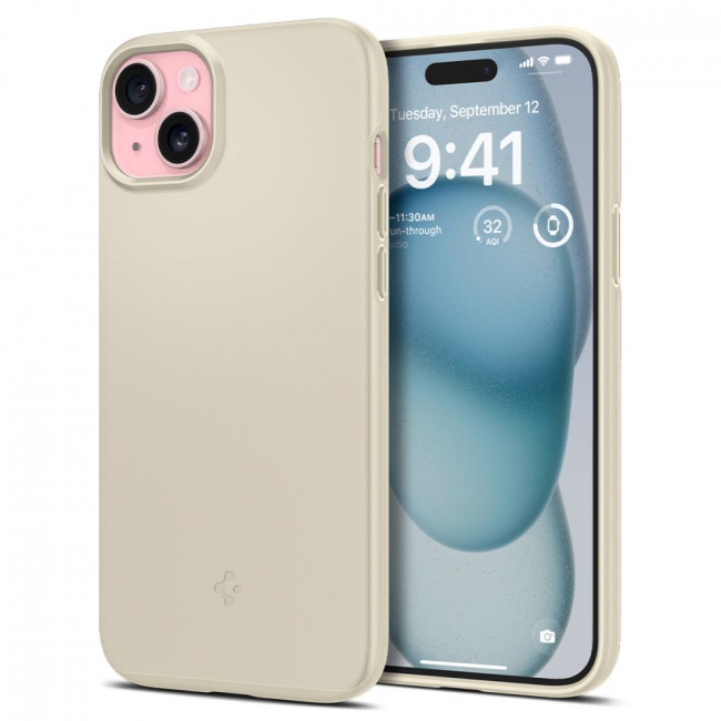 Spigen iPhone 15 Thin Fit Σκληρή Θήκη - Mute Beige