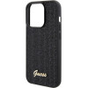 Guess iPhone 15 Pro Disco Metal Script Θήκη Σιλικόνης - Black - GUHCP15LPMSDGSK