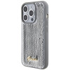 Guess iPhone 15 Pro - Sequin Script Metal Σκληρή Θήκη με Επένδυση από Παγέτες - Silver - GUHCP15LPSFDGSS