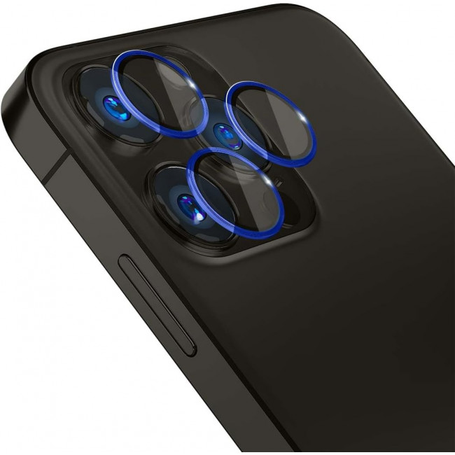 3MK iPhone 15 Pro Lens Protection Pro 9H Αντιχαρακτικό Γυαλί για την Κάμερα - Royal Blue