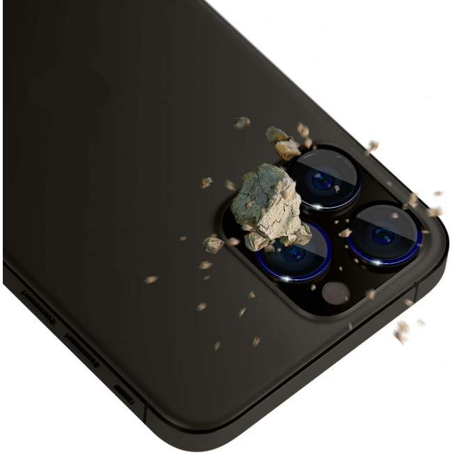 3MK iPhone 15 Pro Lens Protection Pro 9H Αντιχαρακτικό Γυαλί για την Κάμερα - Royal Blue