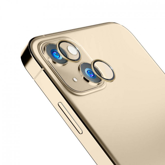 3MK iPhone 15 Lens Protection Pro 9H Αντιχαρακτικό Γυαλί για την Κάμερα - Gold