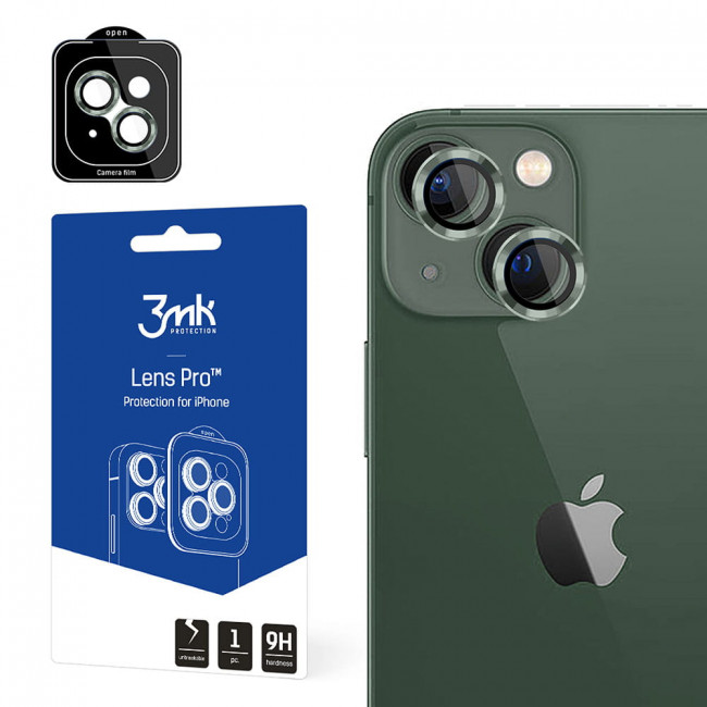 3MK iPhone 15 Lens Protection Pro 9H Αντιχαρακτικό Γυαλί για την Κάμερα - Alpine Green