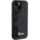 Guess iPhone 15 - Sequin Script Metal Σκληρή Θήκη με Επένδυση από Παγέτες - Black - GUHCP15SPSFDGSK