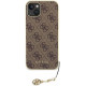 Guess iPhone 15 - 4G Charms Collection Θήκη με Επένδυση Συνθετικού Δέρματος - Brown - GUHCP15SGF4GBR