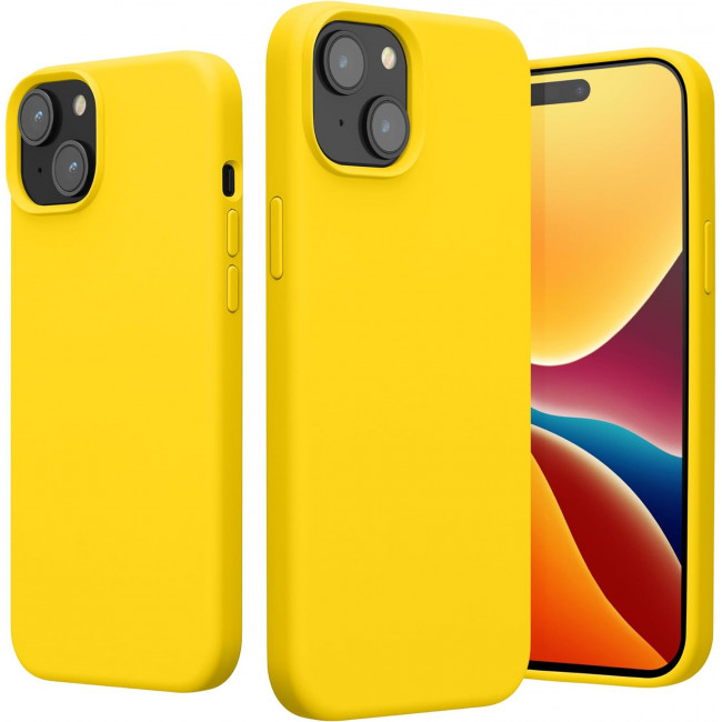 KW iPhone 15 Θήκη Σιλικόνης Rubberized TPU - Radiant Yellow - 61953.165