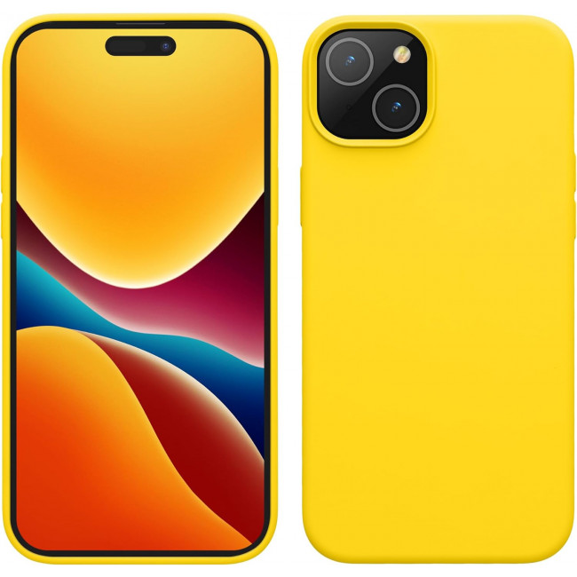 KW iPhone 15 Θήκη Σιλικόνης Rubberized TPU - Radiant Yellow - 61953.165