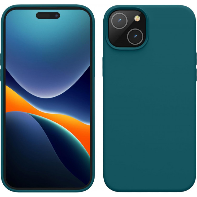 KW iPhone 15 Θήκη Σιλικόνης Rubberized TPU - Teal Matte - 61953.57