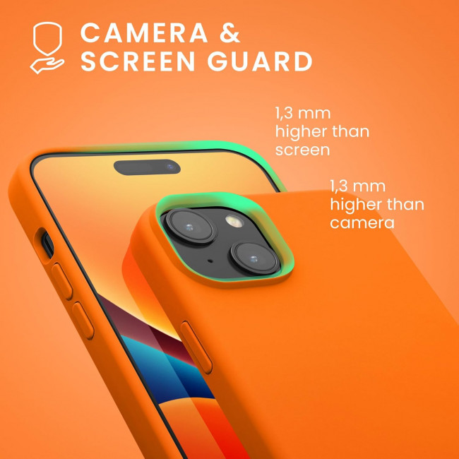 KW iPhone 15 Plus Θήκη Σιλικόνης Rubberized TPU - Fruity Orange - 61954.15