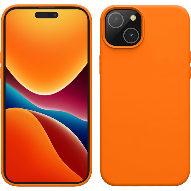 KW iPhone 15 Plus Θήκη Σιλικόνης Rubberized TPU - Fruity Orange - 61954.15