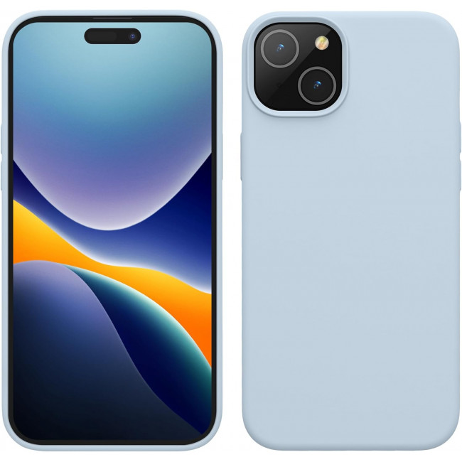 KW iPhone 15 Plus Θήκη Σιλικόνης Rubberized TPU - Light Blue Matte - 61954.58