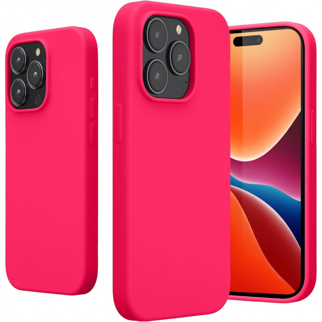 KW iPhone 15 Pro Θήκη Σιλικόνης Rubberized TPU - Neon Pink - 61955.77