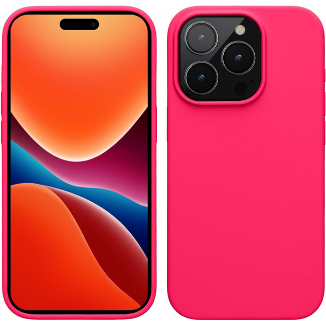 KW iPhone 15 Pro Θήκη Σιλικόνης Rubberized TPU - Neon Pink - 61955.77