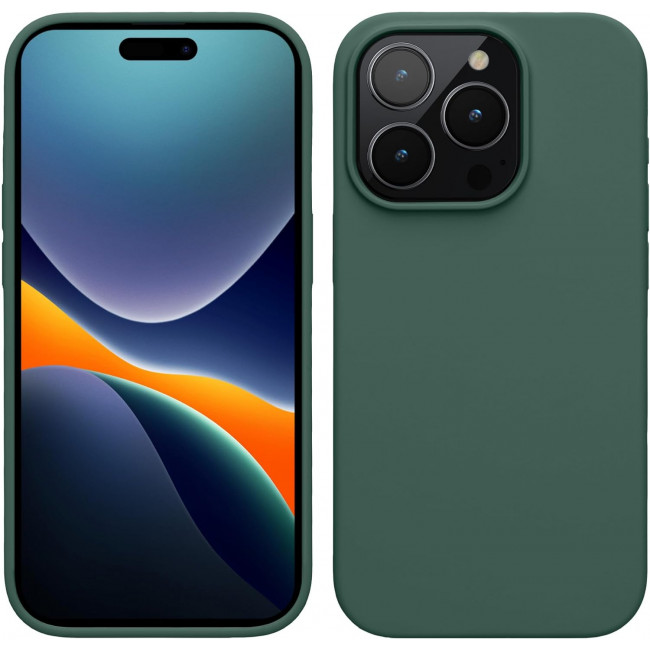 KW iPhone 15 Pro Θήκη Σιλικόνης Rubberized TPU - Forest Green - 61955.166