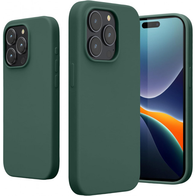 KW iPhone 15 Pro Θήκη Σιλικόνης Rubberized TPU - Forest Green - 61955.166