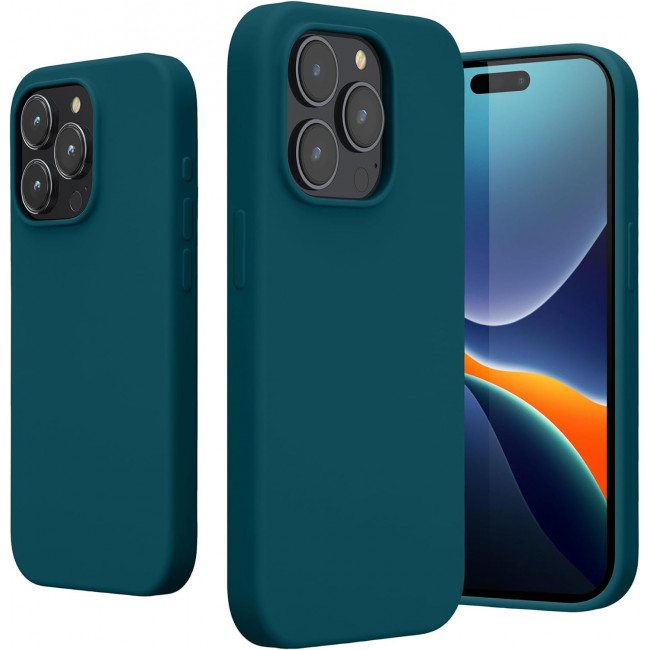 KW iPhone 15 Pro Θήκη Σιλικόνης Rubberized TPU - Teal Matte - 61955.57