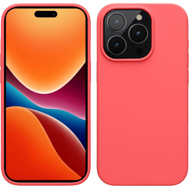 KW iPhone 15 Pro Max Θήκη Σιλικόνης Rubberized TPU - Neon Coral - 61956.103