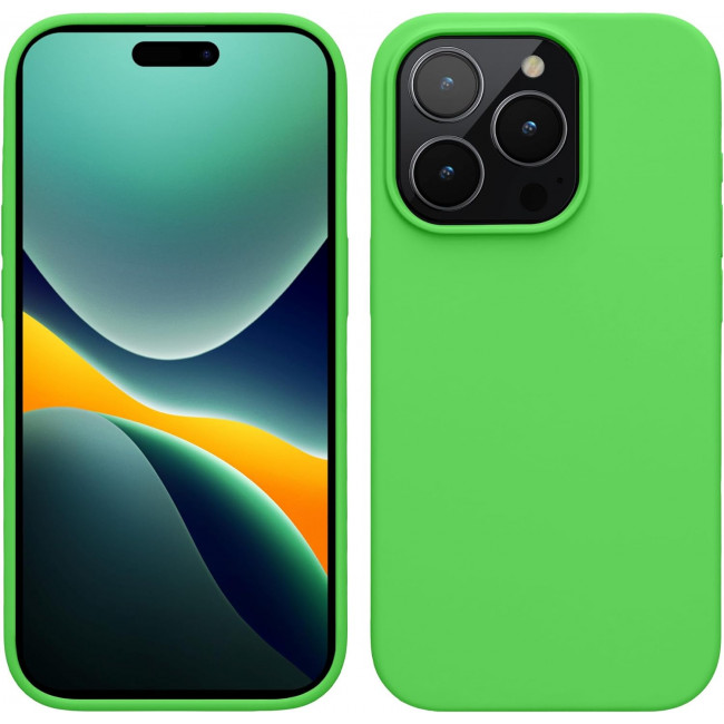 KW iPhone 15 Pro Max Θήκη Σιλικόνης Rubberized TPU - Lime Green - 61956.159