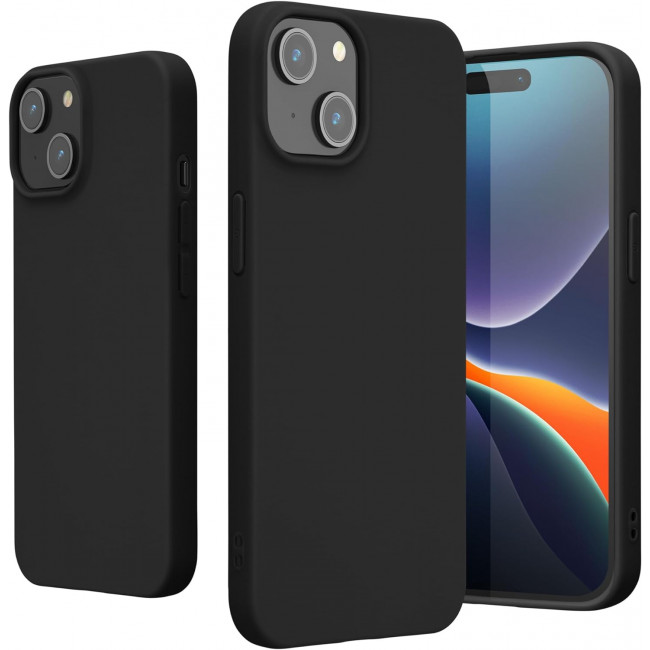 KW iPhone 15 Plus Λεπτή Θήκη Σιλικόνης TPU - Black Matte - 61958.47