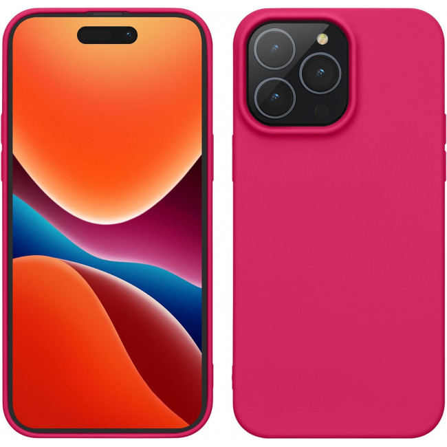 KW iPhone 15 Pro Max Λεπτή Θήκη Σιλικόνης TPU - Neon Pink - 61960.77