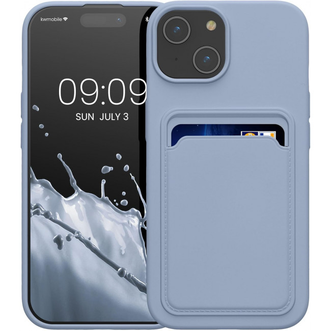 KW iPhone 15 Θήκη Σιλικόνης TPU με Υποδοχή για Κάρτα - Lavender - 62017.108