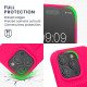 KW iPhone 15 Pro Θήκη Σιλικόνης TPU με Finger Holder - Neon Pink - 62015.77