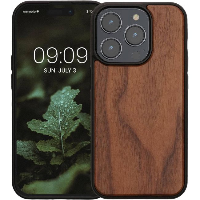 KW iPhone 15 Pro Θήκη από Φυσικό Ξύλο - Dark Brown - 62009.18