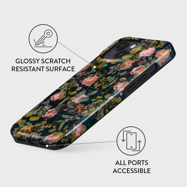 Burga iPhone 15 Plus Fashion Tough MagSafe Σκληρή Θήκη με MagSafe - Bloomy Garden