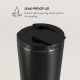 Burga COFFEE-CUP Κούπα Θερμός από Ανοξείδωτο Ατσάλι - 470ml - SolidBlack
