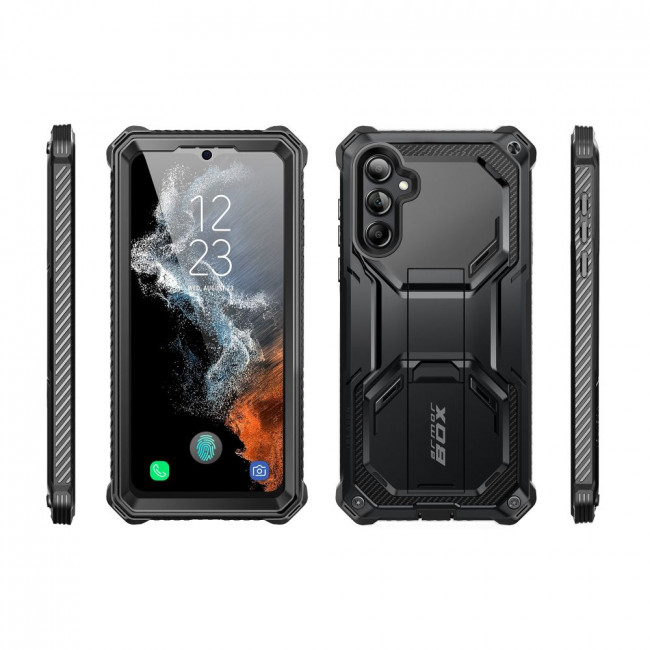 Supcase Samsung Galaxy S23 FE Armorbox Σκληρή Θήκη με Προστασία Οθόνης και Stand - Black