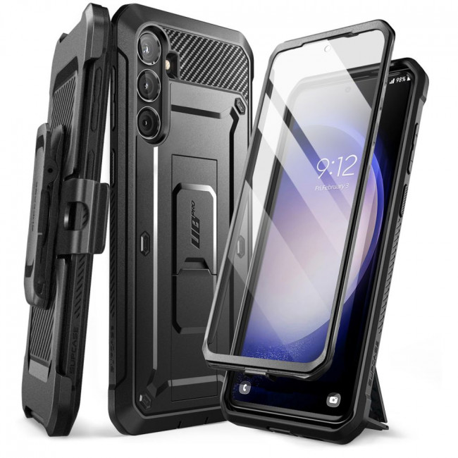 Supcase Samsung Galaxy S23 FE Unicorn Beetle Pro Σκληρή Θήκη με Προστασία Οθόνης και Stand - Black