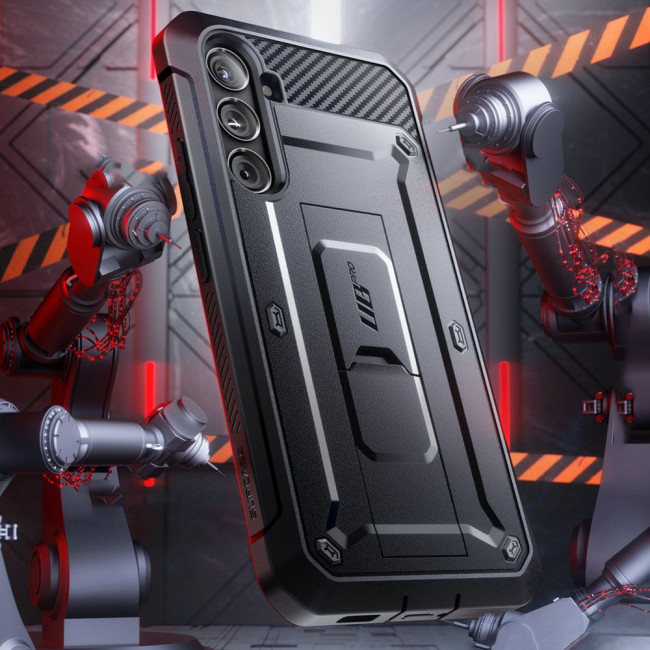 Supcase Samsung Galaxy S23 FE Unicorn Beetle Pro Σκληρή Θήκη με Προστασία Οθόνης και Stand - Black