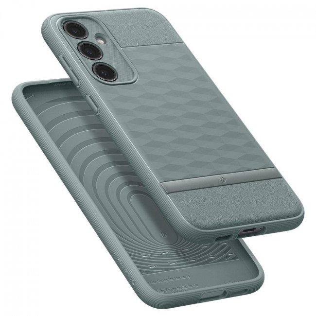 Caseology Samsung Galaxy S23 FE Parallax Θήκη Σιλικόνης με Σκληρό Πλαίσιο - Sage Green