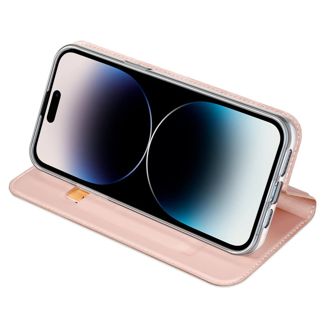 Dux Ducis iPhone 15 Pro Max Flip Stand Case Θήκη Βιβλίο - Rose Gold