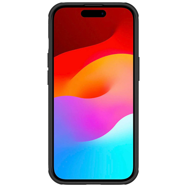 Nillkin iPhone 15 Plus Super Frosted Shield Pro Σκληρή Θήκη με Πλαίσιο Σιλικόνης - Black