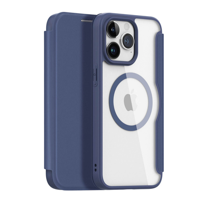 Dux Ducis iPhone 15 Pro Max Skin X Pro Magnetic Flip Case Θήκη Βιβλίο με MagSafe - Blue