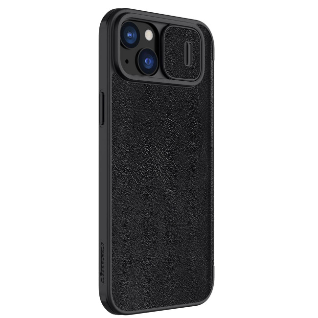 Nillkin iPhone 15 Plus Qin Pro Leather Θήκη Βιβλίο με Κάλυμμα για την Κάμερα - Black