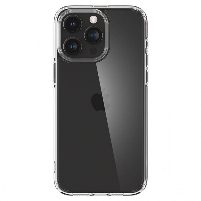 Spigen iPhone 15 Pro Max Crystal Hybrid Σκληρή Θήκη με Πλαίσιο Σιλικόνης - Crystal Clear