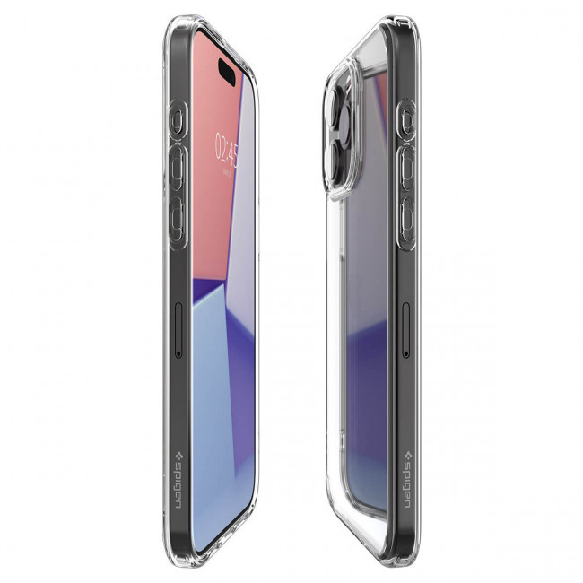 Spigen iPhone 15 Pro Crystal Hybrid Σκληρή Θήκη με Πλαίσιο Σιλικόνης - Crystal Clear