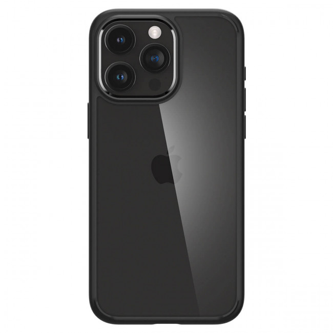 Spigen iPhone 15 Pro Crystal Hybrid Σκληρή Θήκη με Πλαίσιο Σιλικόνης - Matte Black