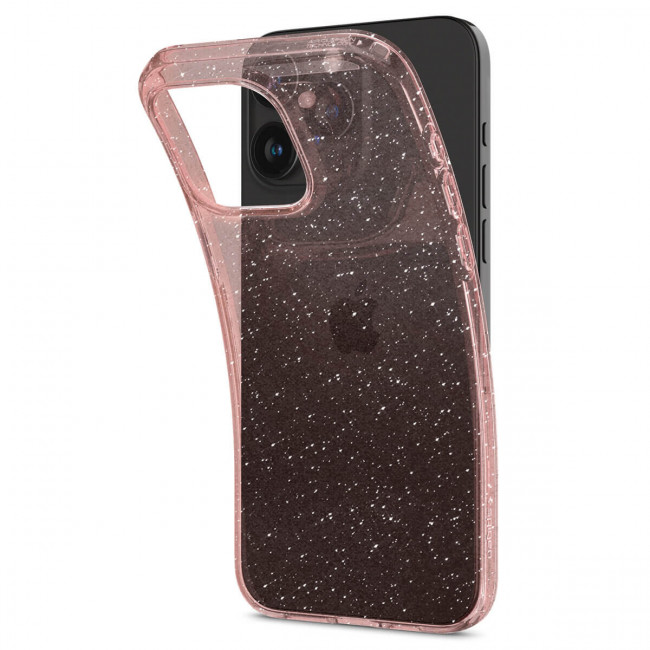 Spigen iPhone 15 Pro Max Liquid Crystal Θήκη Σιλικόνης - Glitter Rose