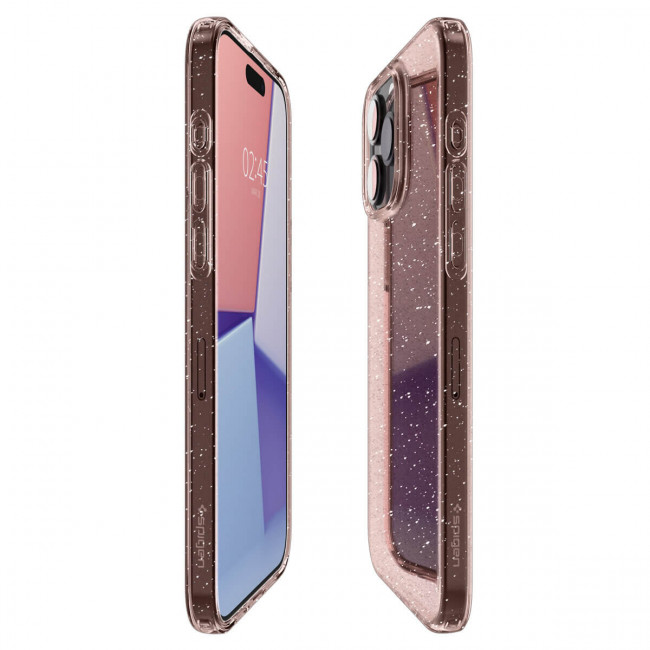 Spigen iPhone 15 Pro Max Liquid Crystal Θήκη Σιλικόνης - Glitter Rose