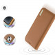 Dux Ducis iPhone 15 Hivo Θήκη Πορτοφόλι Stand από Γνήσιο Δέρμα - Brown